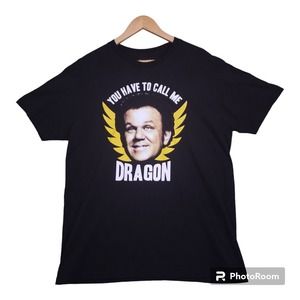 Step Brothers Men's Short Sleeve Dragon Graphic Print T Shirt Large Black T-Line